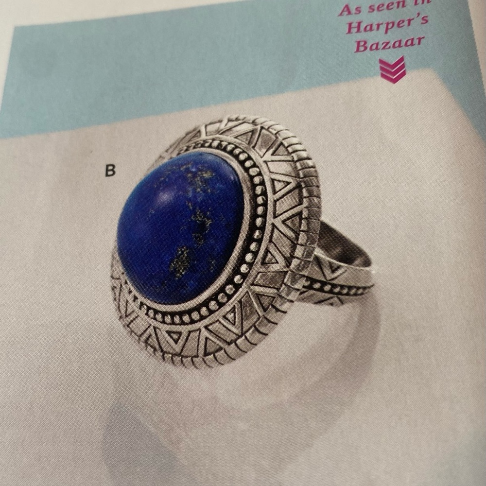 Silpada Peruvian Lapis Ring size 5 R3270